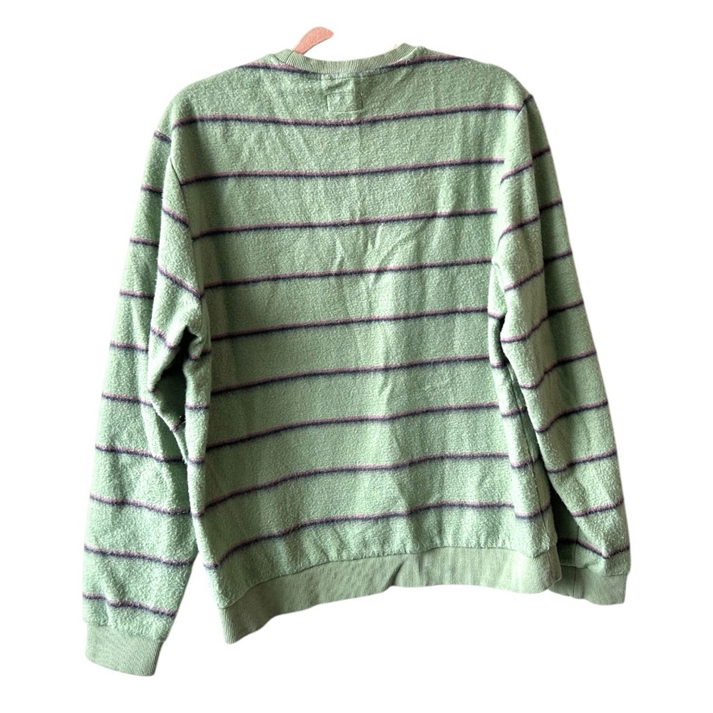 Marine Layer Crewneck Stripe Sweatshirt Green Blue Purple Size M EUC L0821 - Picture 3 of 8